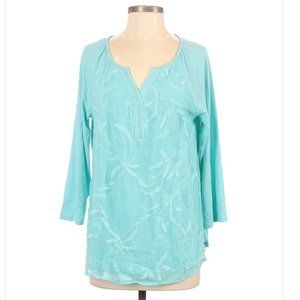 St John's Bay Embroidered Long Sleeve Blouse